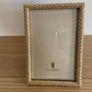 L'Objet Pave Gold Rectangle 4x6 Frame